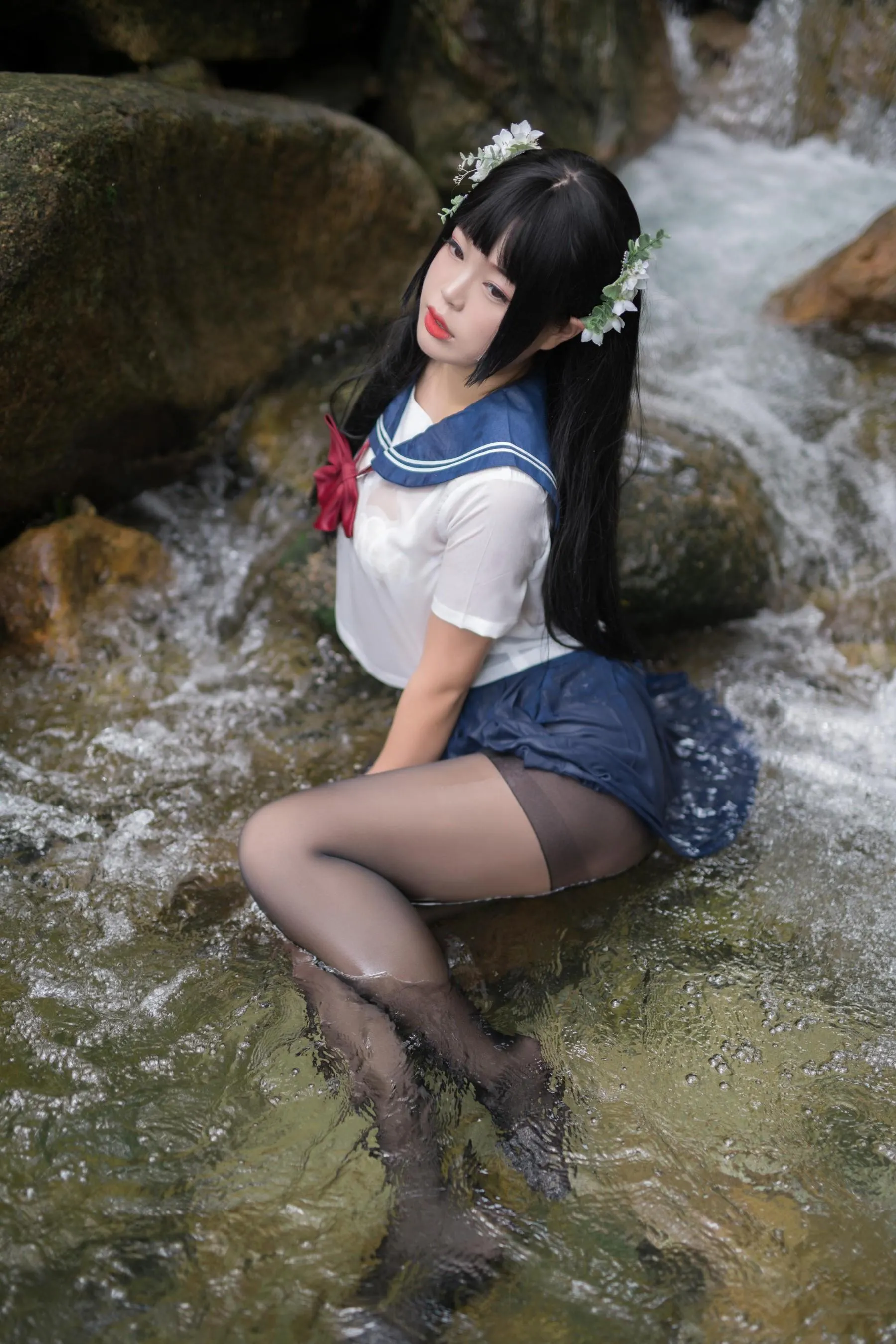 白烨 – NO.05 湿身JK-图片[24] [50P]插图4